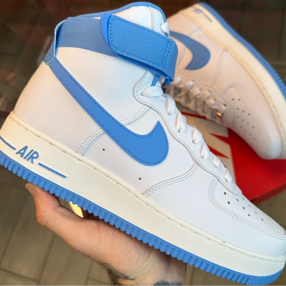 Nike Shoes - NIKE AIR FORCE 1 HIGH WHITE BLUE
